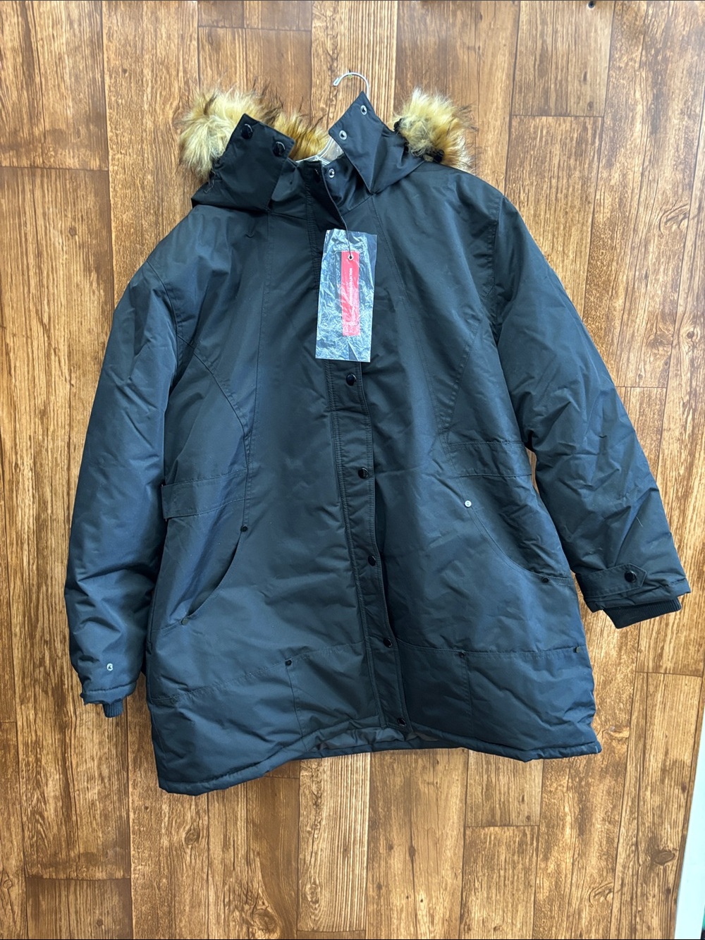 NWT Yoki Black Ski Snow Jacket with Faux Fur Trim Hood